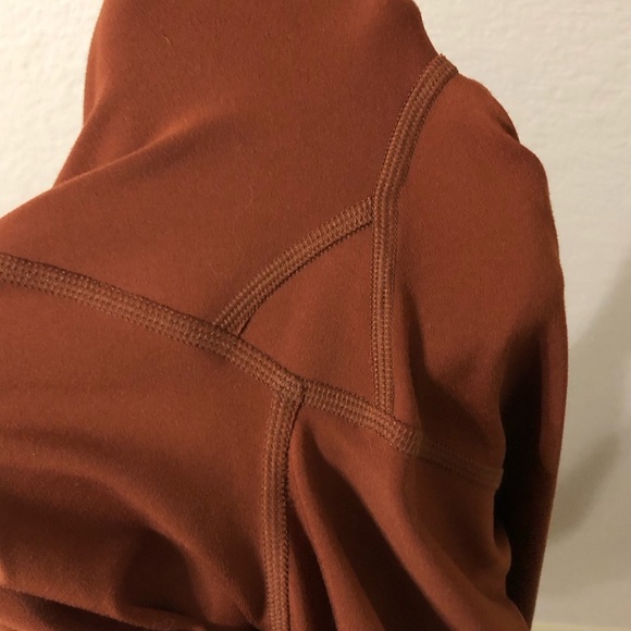 Girlfriend Collective High Rise Compressive Leggings Caramel Orange Brown Medium - Picture 8 of 9